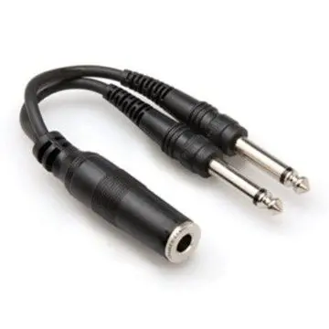 1/4'' TS (F) - Dual 1/4'' TS (M) Y-Kablo (YPP-106)