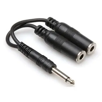 1/4'' TS (M) - Dual 1/4'' TS (F) Y-Kablo (YPP-111)