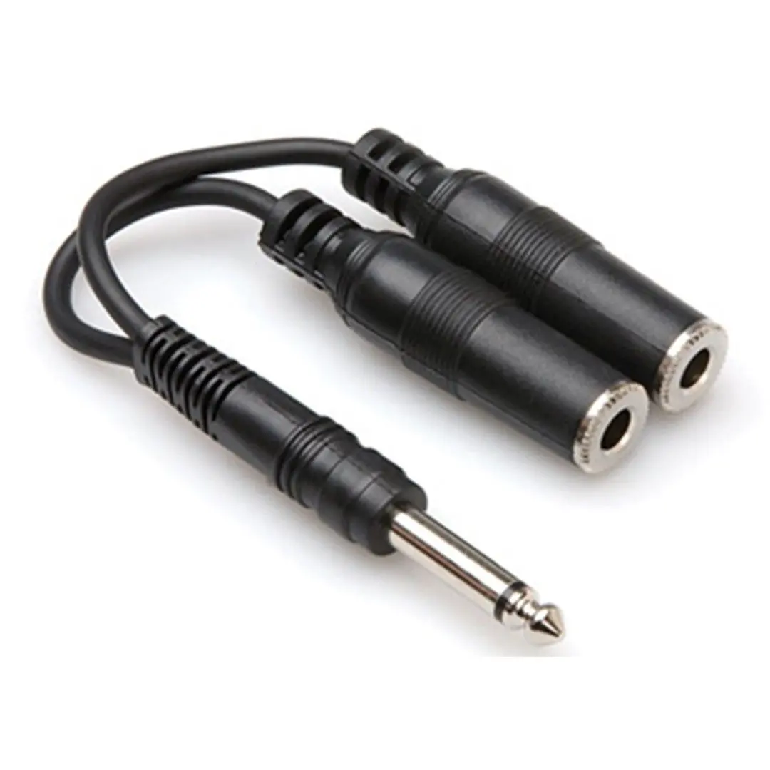1/4'' TS (M) - Dual 1/4'' TS (F) Y-Kablo (YPP-111)