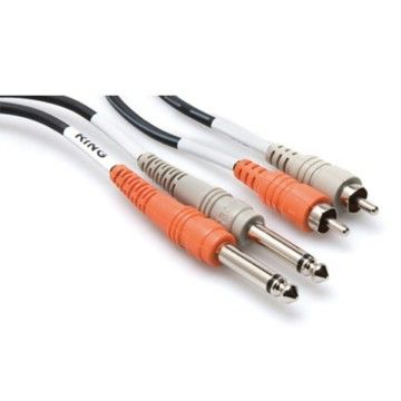 Dual 1/4'' TS (M) - RCA (M) Balanssız Kablo 1 m (CPR-201)