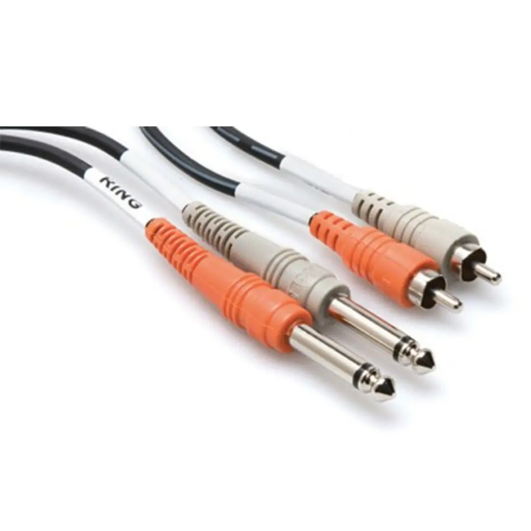 Dual 1/4'' TS (M) - RCA (M) Balanssız Kablo 4 m (CPR-204)