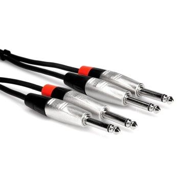 Pro 1/4" TS (M) - 1/4'' TS (M) Balanssız Çift Kablo 1.5 m (HPP-005X2)