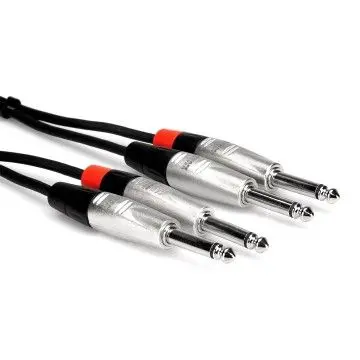 Pro 1/4" TS (M) - 1/4'' TS (M) Balanssız Çift Kablo 3 m (HPP-010X2)