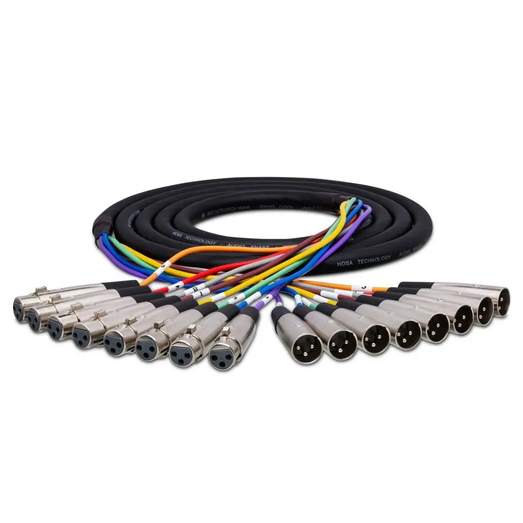 8'li Snake Kablo XLR3 Dişi - XLR3 Erkek (XLR-802)