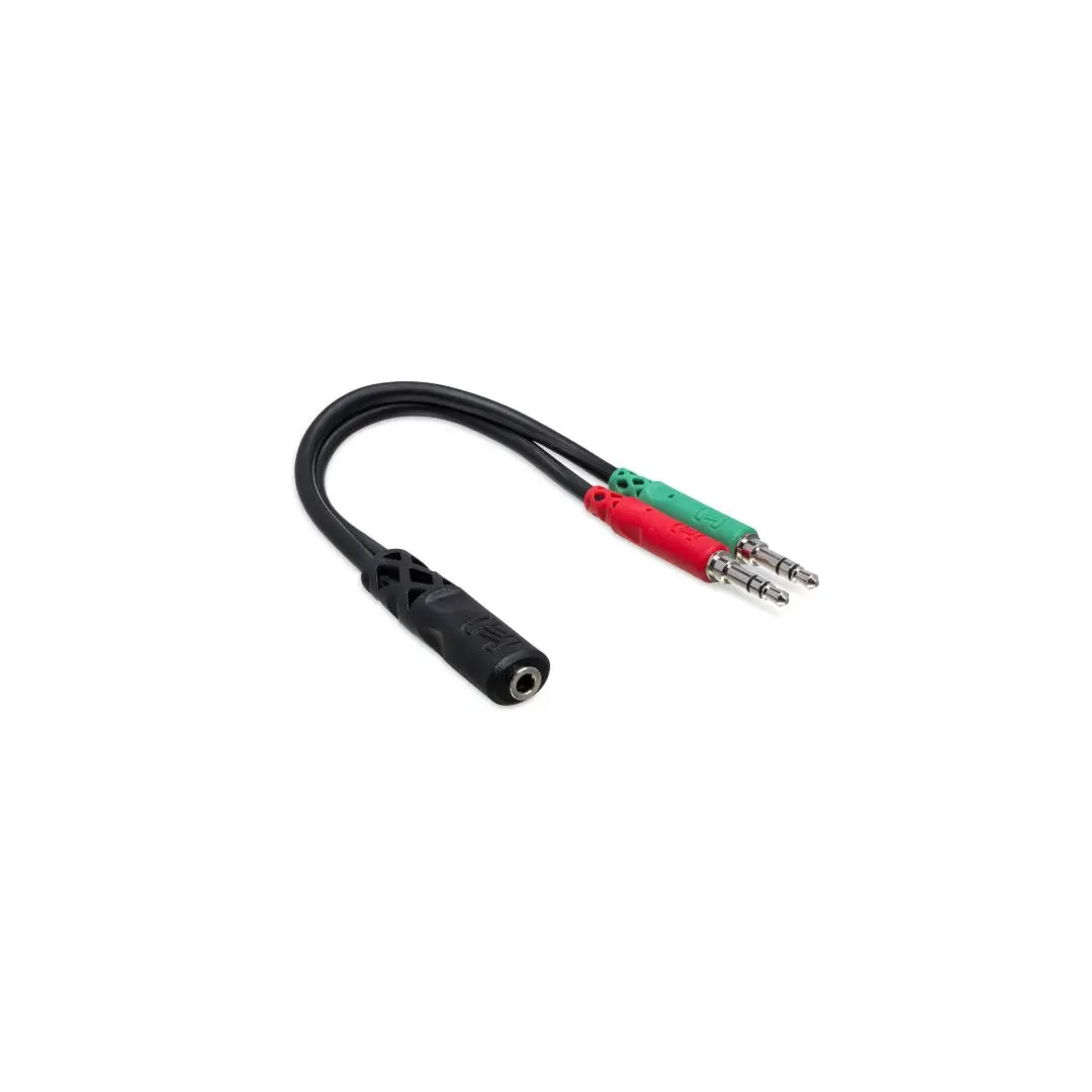 3.5 mm. TRRSF (Dişi) - Dual 3.5 mm TRS  Breakout Kablo (YMM-107)