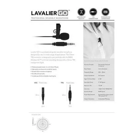Lavalier GO - Siyah (Kutusu Hasarlı)