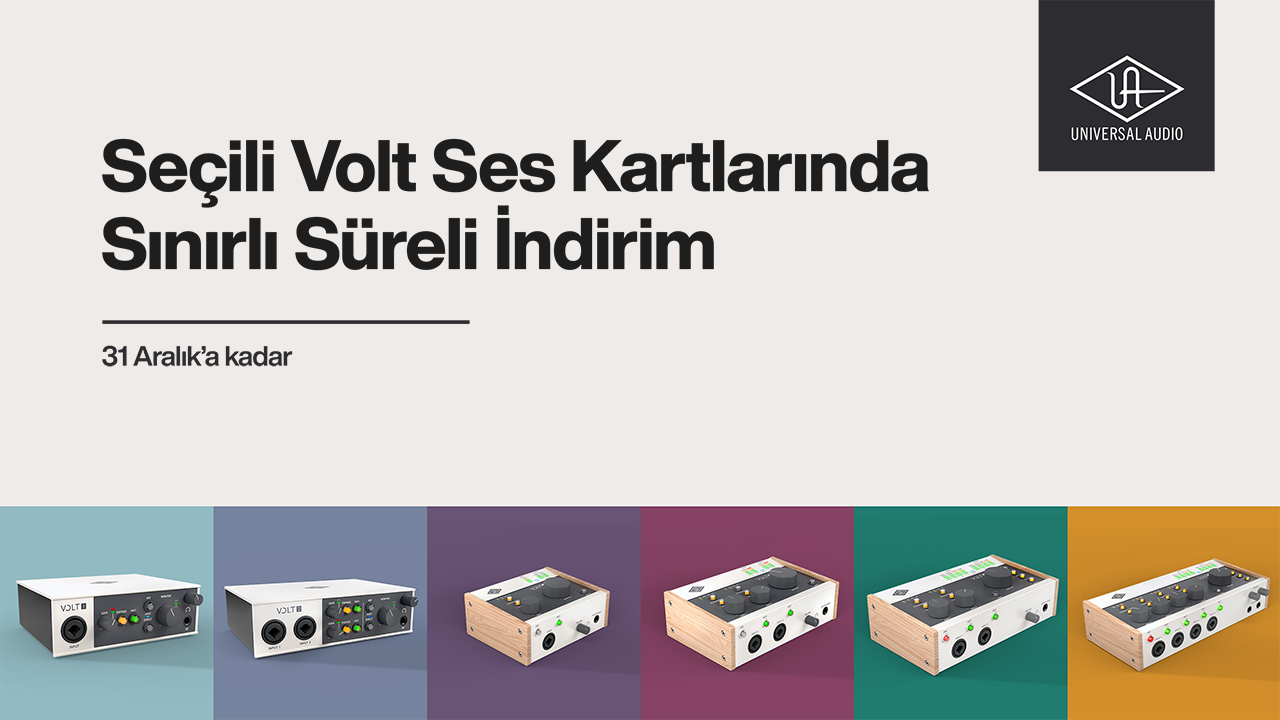 Seçili Universal Audio Volt Ses Kartlarında Sınırlı Süreli İndirim