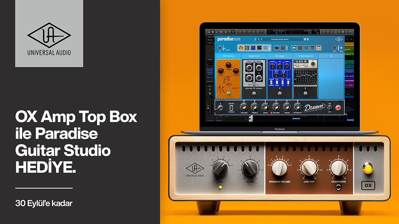 Universal Audio OX Amp Top Box ile Paradise Guitar Studio Hediye