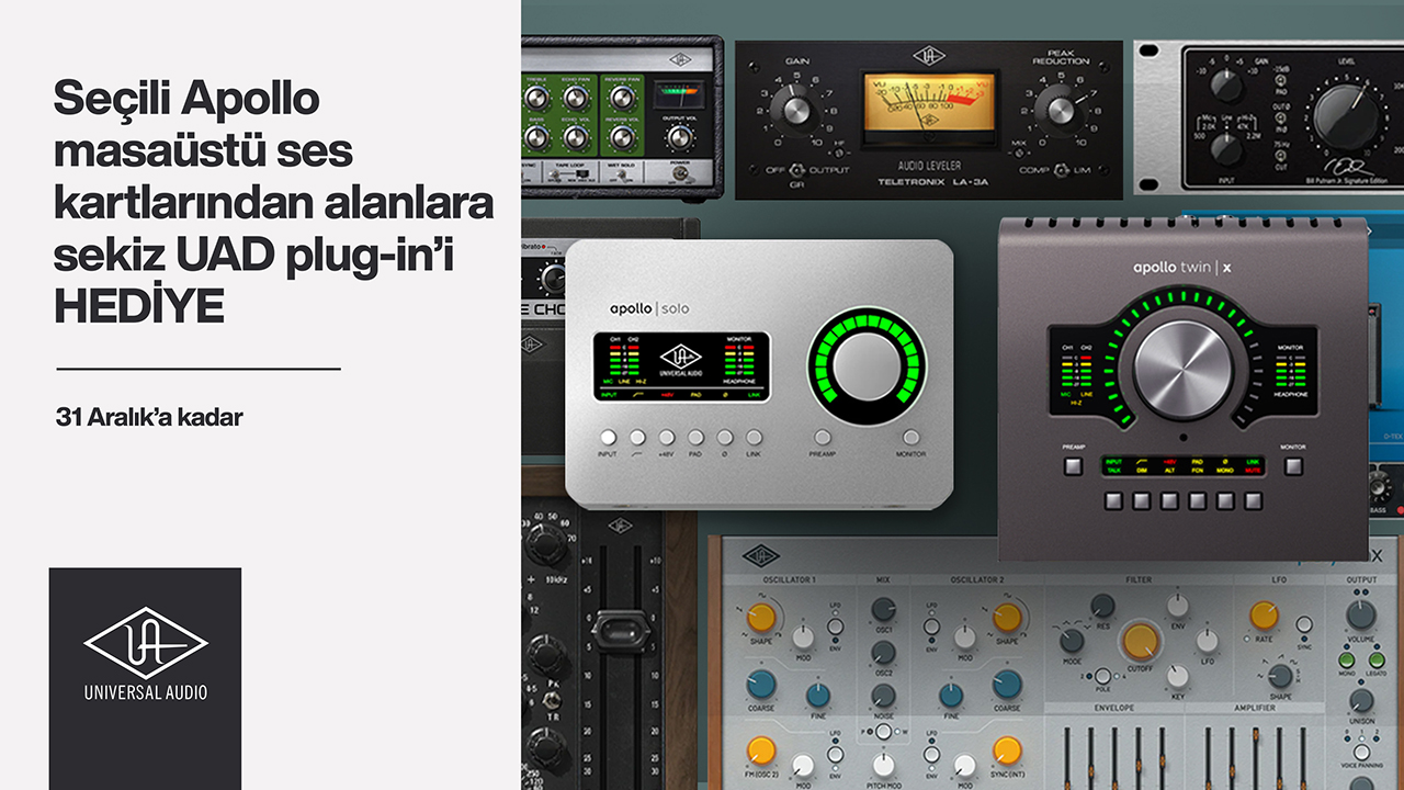 Seçili Apollo Masaüstü Ses Kartlarından Alanlara Sekiz UAD Plug-in’i Hediye